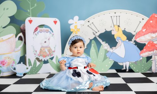 Newborn Photography Blog | Blossom Brook Studio 596 Adorable 8-month-old baby in an Alice in Wonderland themed photoshoot at Blossom Brook Studio, Sydney.