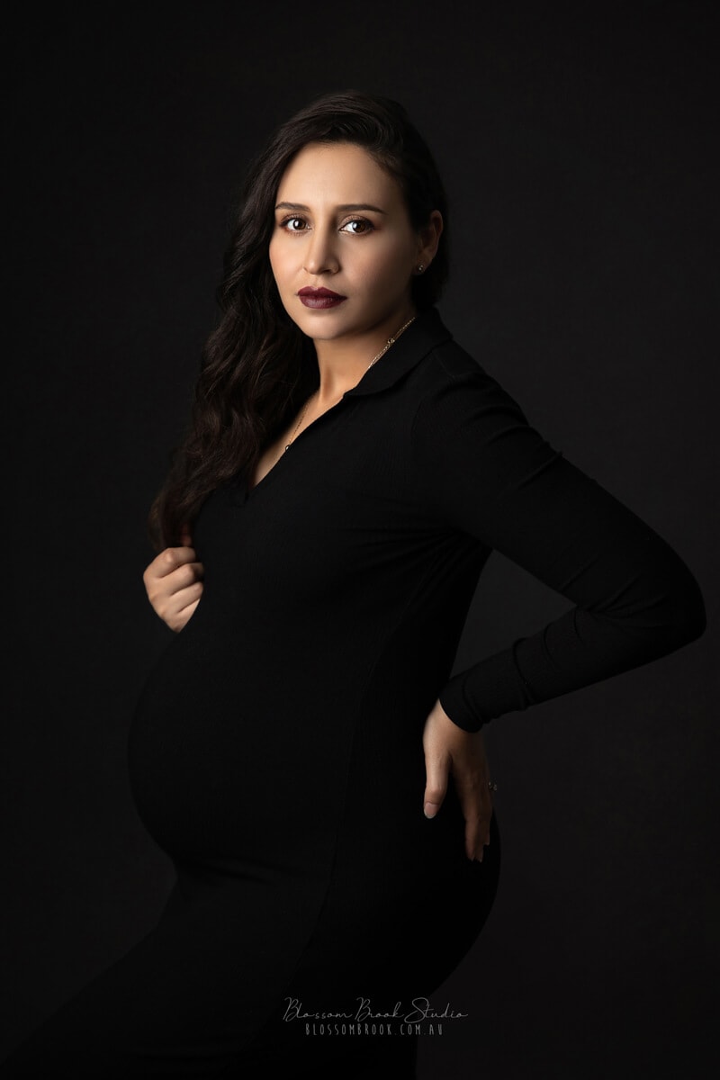 pregnancy photo sydney black elegant