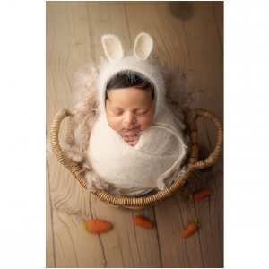 newborn photo sydney family photo easter bunny costume smirk